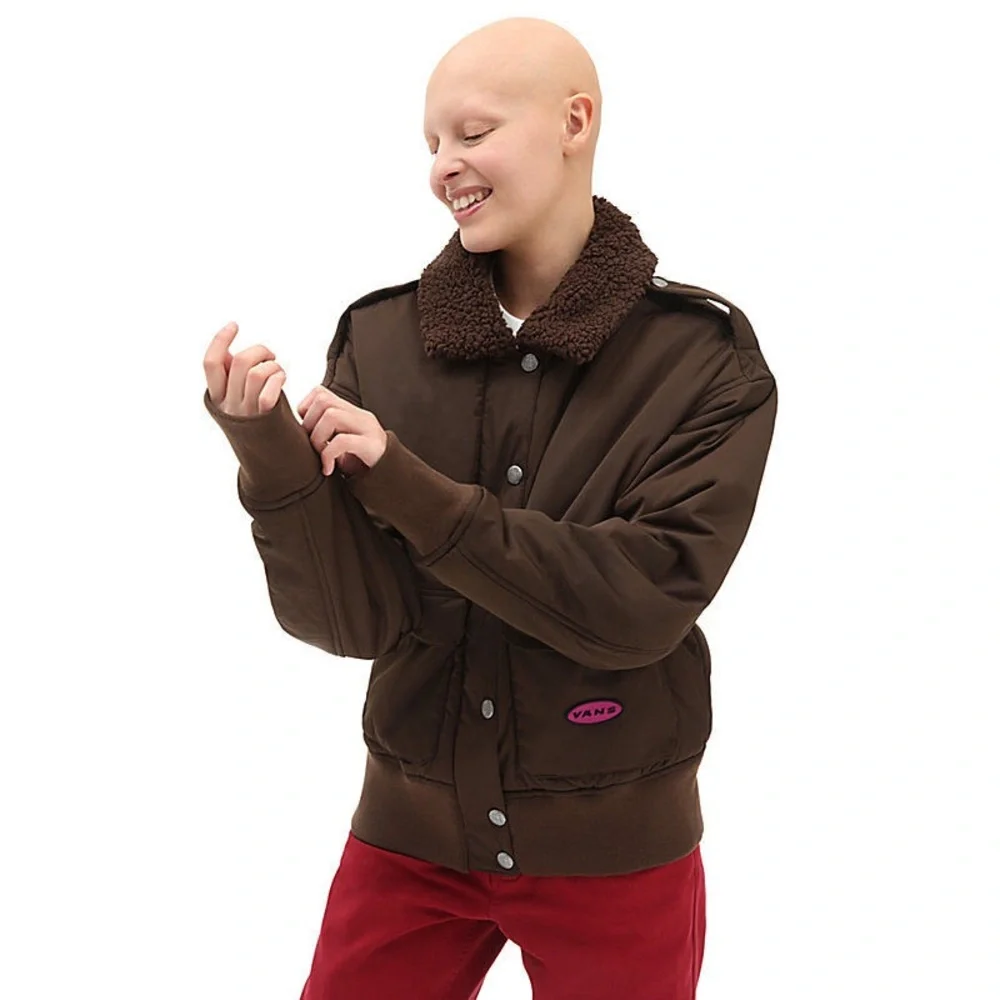 Vans Women's Brown Curren X Knost Bomber Jacket - Picture 4 of 5